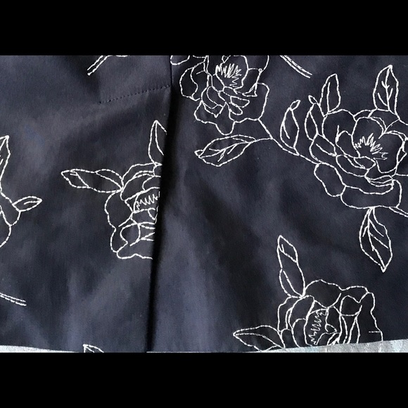 Ann Taylor Silk Blend Embroidered Pencil Skirt - Picture 3 of 5